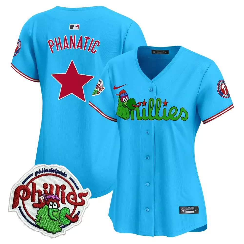 Vaughn Aqua Philadelphia Phillies Jersey Light Blue Phlyers Phanatic Women Alternate