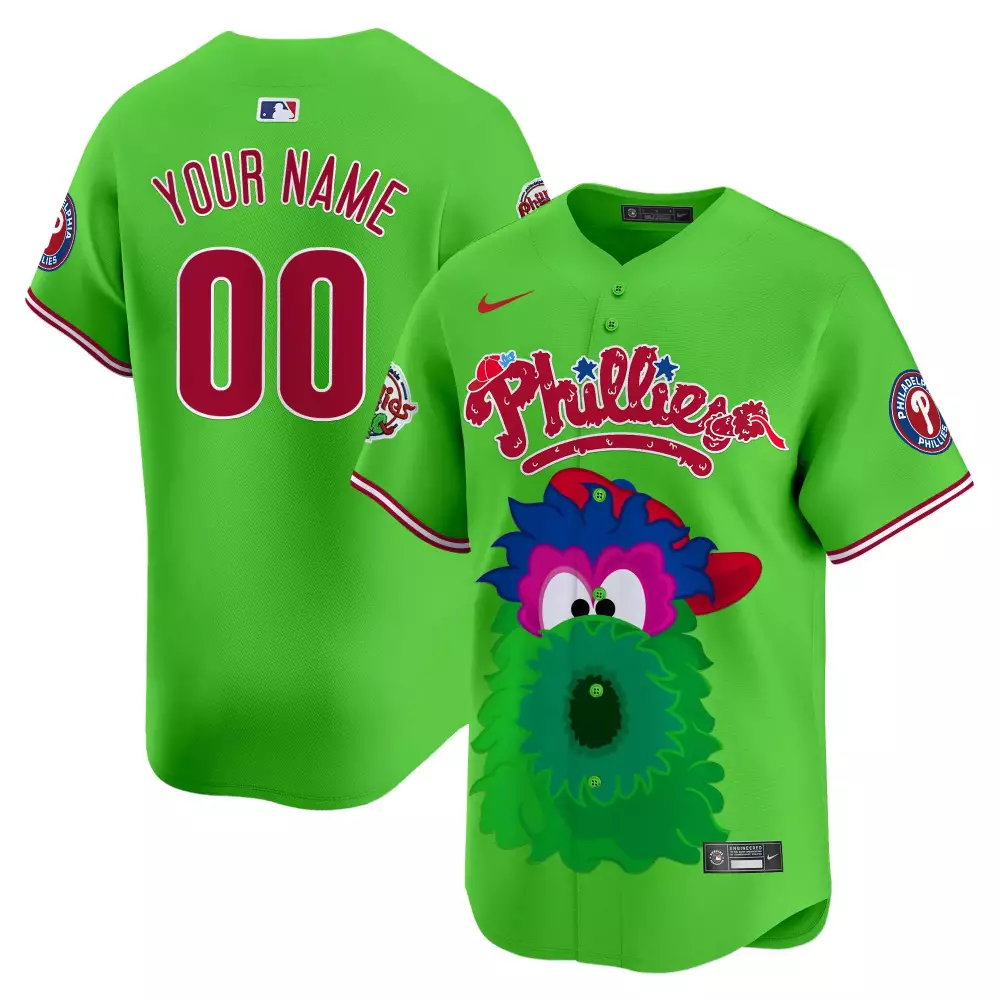 Custom Philadelphia Phillies Jersey Green Phanatic Team Men Red Blue Pink White All