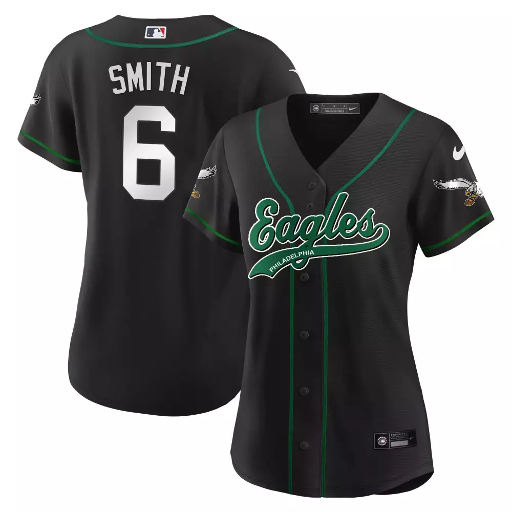 Devonta Smith 6 Jersey Black Philadelphia Eagles Green White All Stitched Vapor