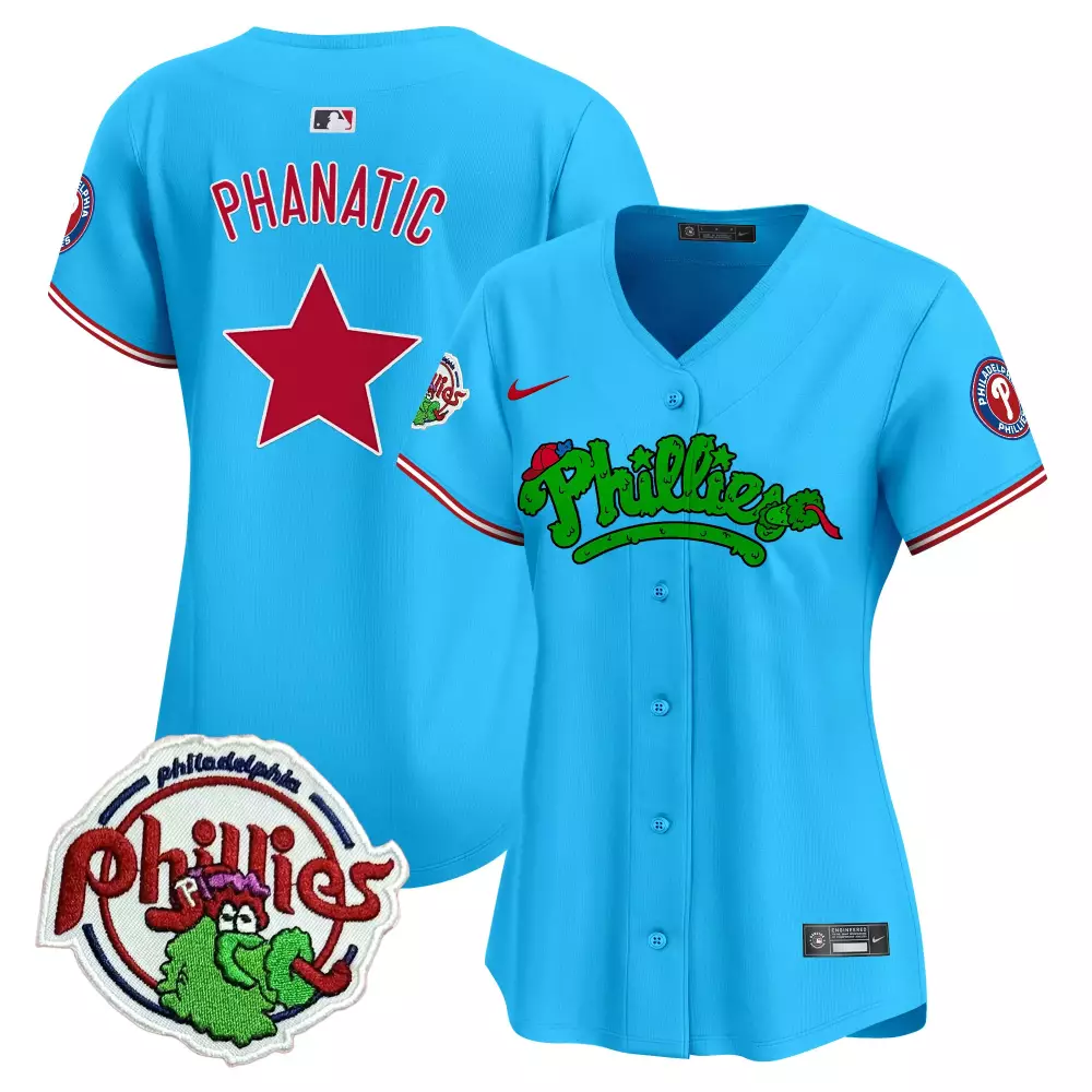 Phanatic Phillies Jersey Blue Phatic Edition Philadelphia Mascot Women Alternate