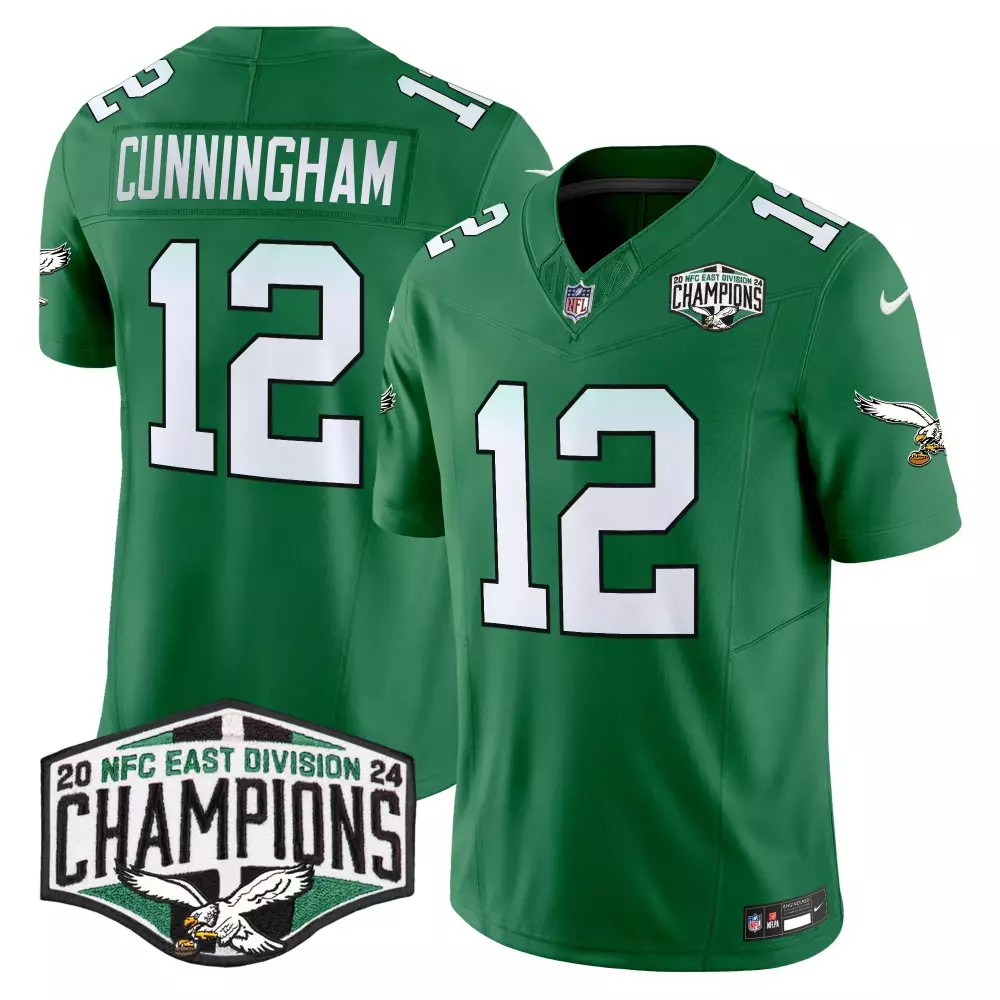 Randall Cunningham 12 Jersey Green 2020 NFC East Division Champions Philadelphia Eagles