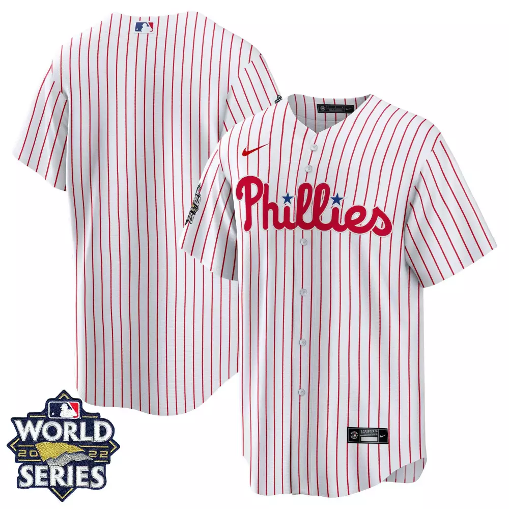 Bryce Harper 3 Jersey White 2022 World Series Philadelphia Phillies Men Red Alternate