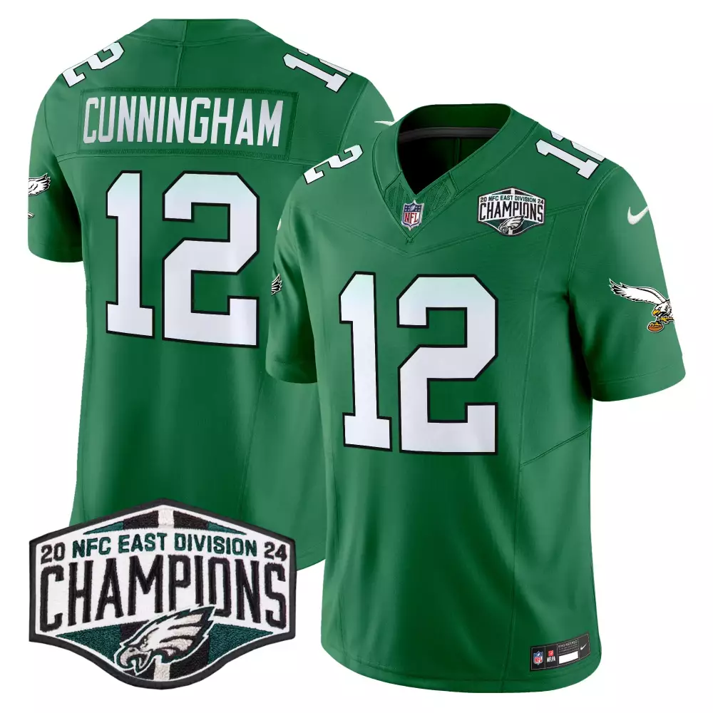 Randall Cunningham 12 Jersey Green Philadelphia Eagles Men Standard White Vapor Limited