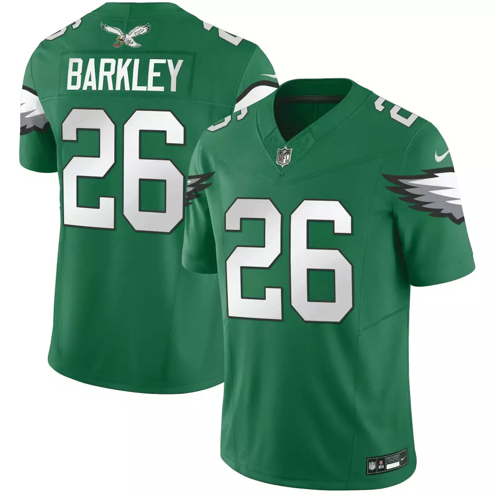 Saquon Barkley 26 Eagles Jersey Green Men Official White Black Grey Vapor Limited