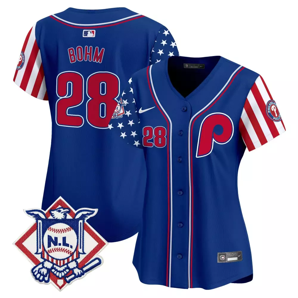 Alec Bohm 28 Jersey Royal Blue Philadelphia Phillies Nl Men Alternate Split Design