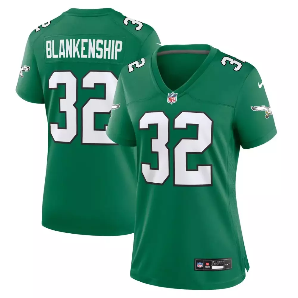 Reed Blankenship 32 Jersey Green Philadelphia Eagles Women Standard White Alternate