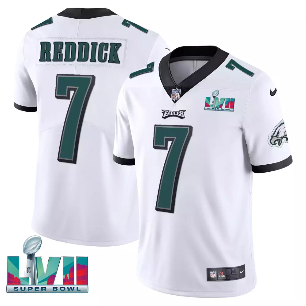 Haason Reddick 7 Eagles Jersey White Super Bowl Lvii Men Black Green All Stitched