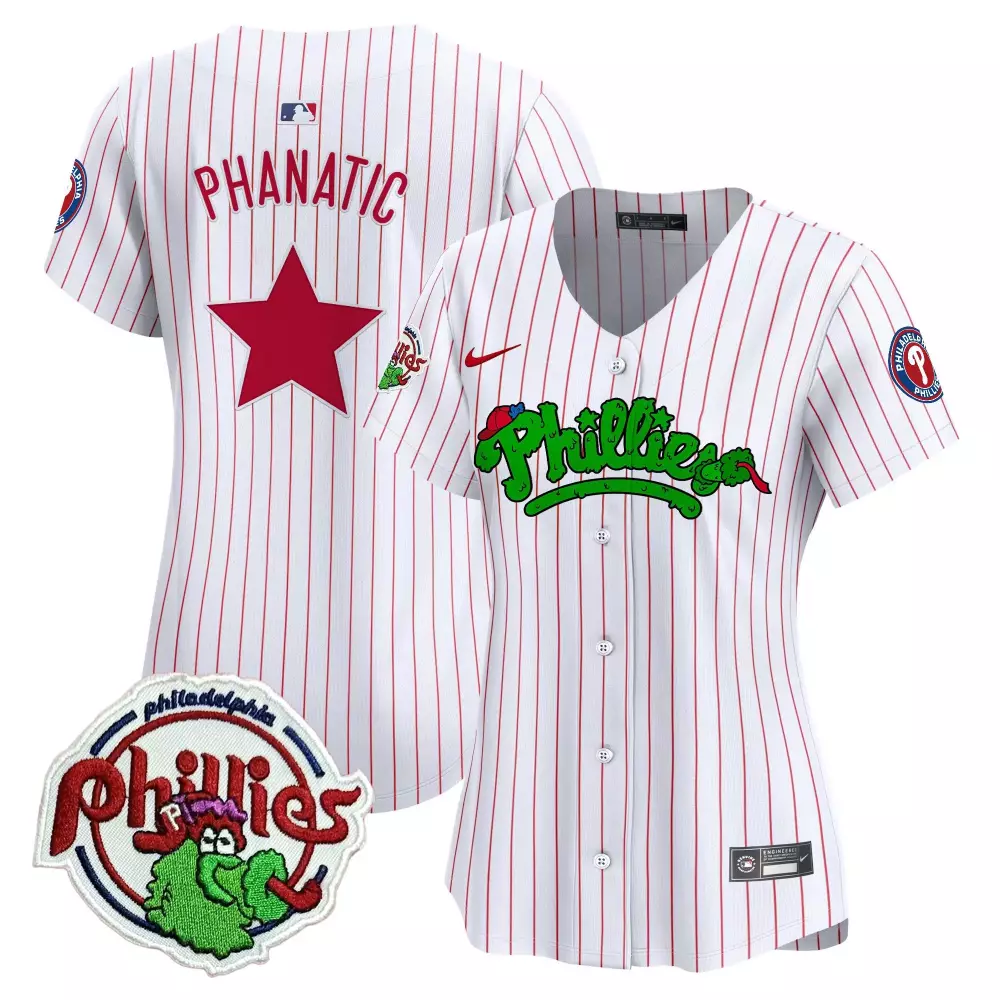 Phanatic Philadelphia Phillies Jersey White Phrenzy Men Red Green All Stitched Vapor