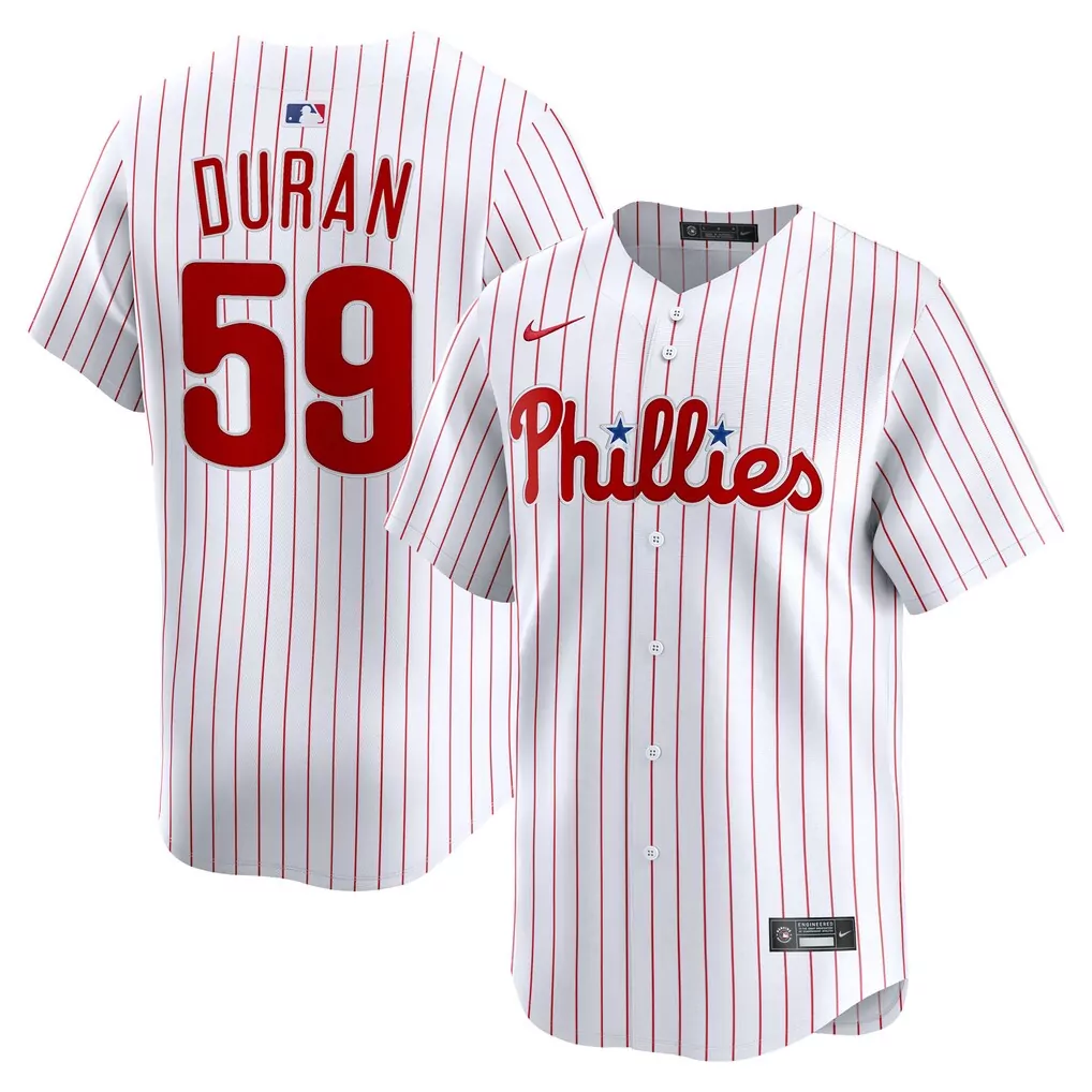 Jhoan Duran 59 Jersey White Philadelphia Phillies Men Red Home Limited