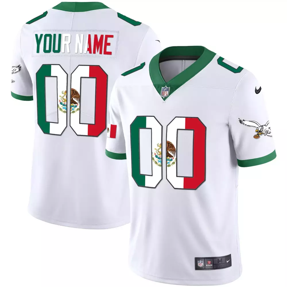 Custom Jersey White Mexico National Team Football Flag Eagle Men Green Red Vapor Custom Jersey White Mexico National Team Football Flag Eagle Men Green Red Vapor