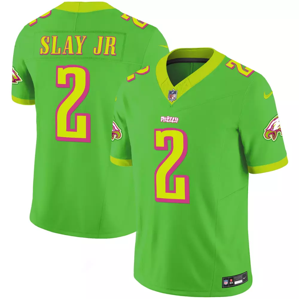 Slay Jr. 2 Philadelphia Eagles Jersey Lime Green Kelly Men Alternate Yellow Pink