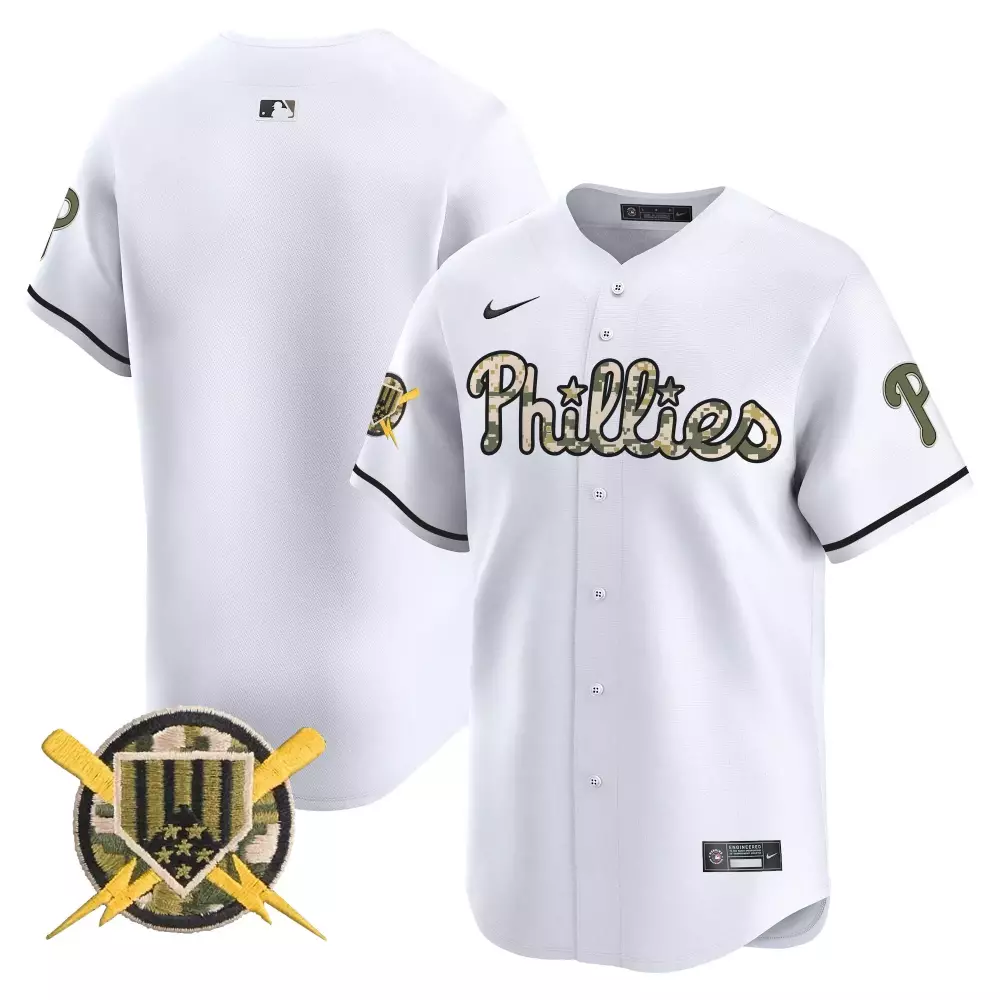 Jason Philadelphia Phillies Jersey White Military Appreciation Men Alternate Custom Design
