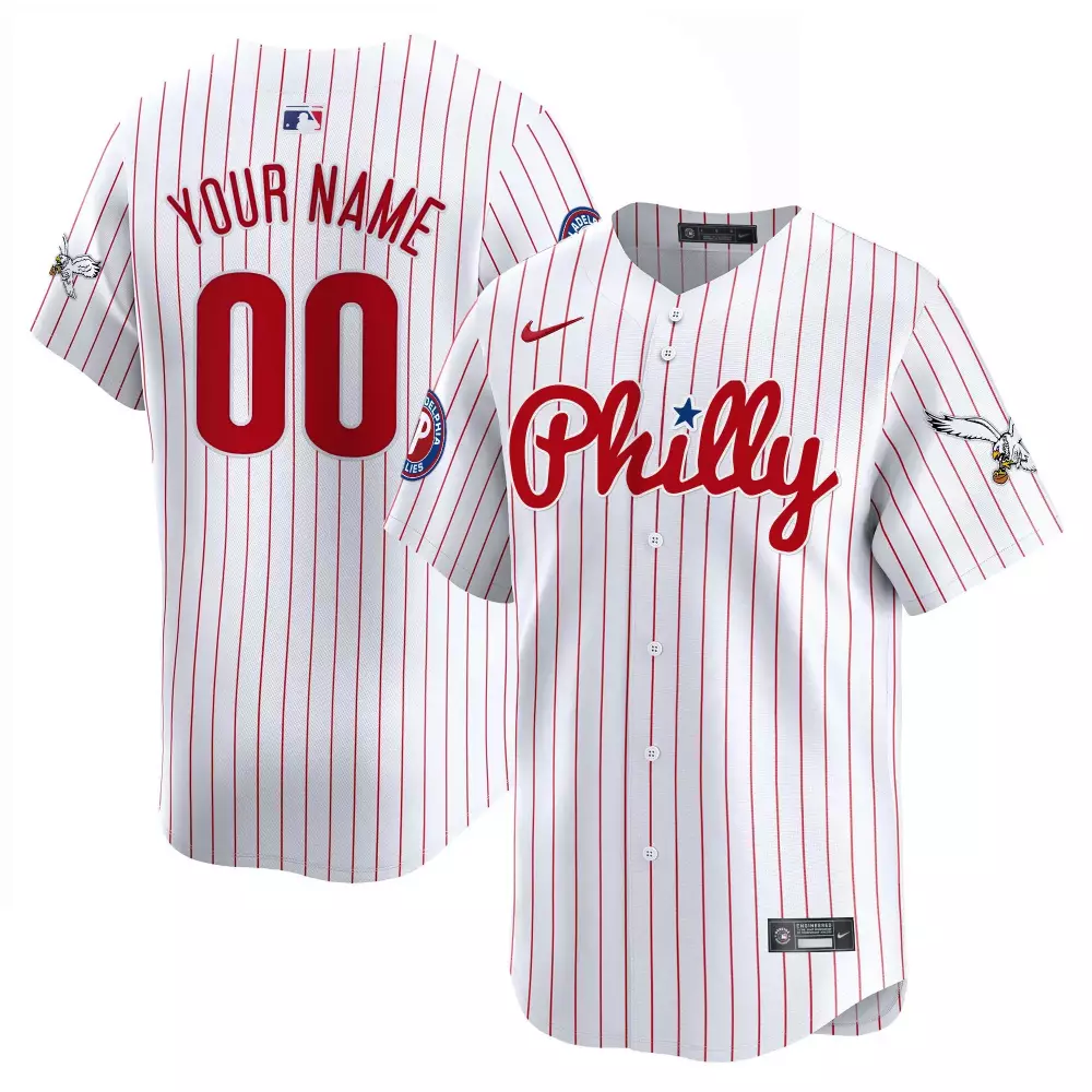 Custom Philadelphia Phillies Jersey White City Connect Men Split Design Red Vapor