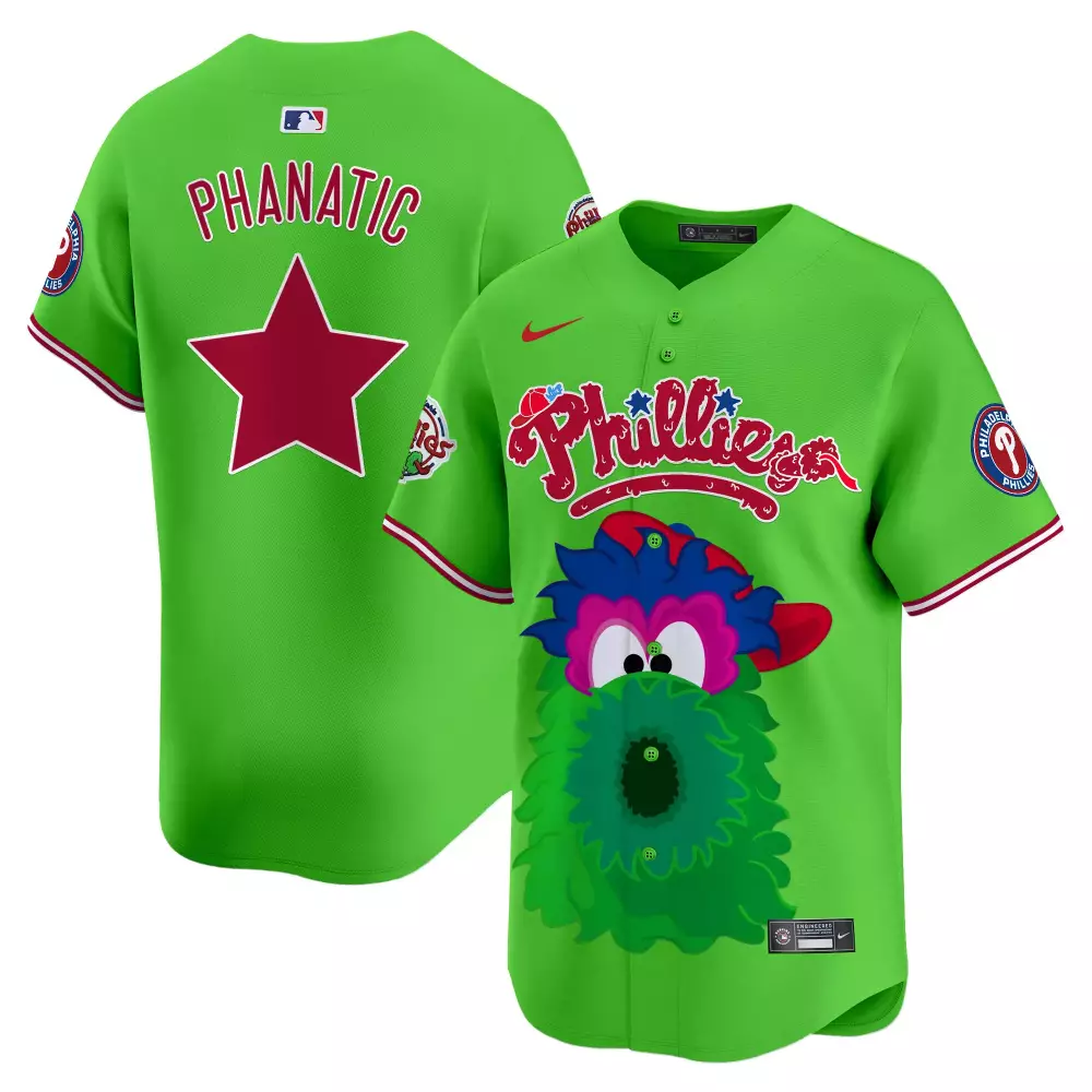 Phanatic Philadelphia Phillies Jersey Green Split Design Red Blue Pink Unisex Vapor