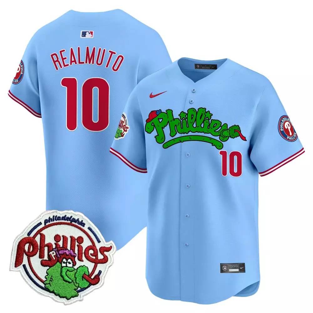 Jtrealmuto Phanatic 10 Phillies Jersey Light Blue Phestival Men Red Green Unisex