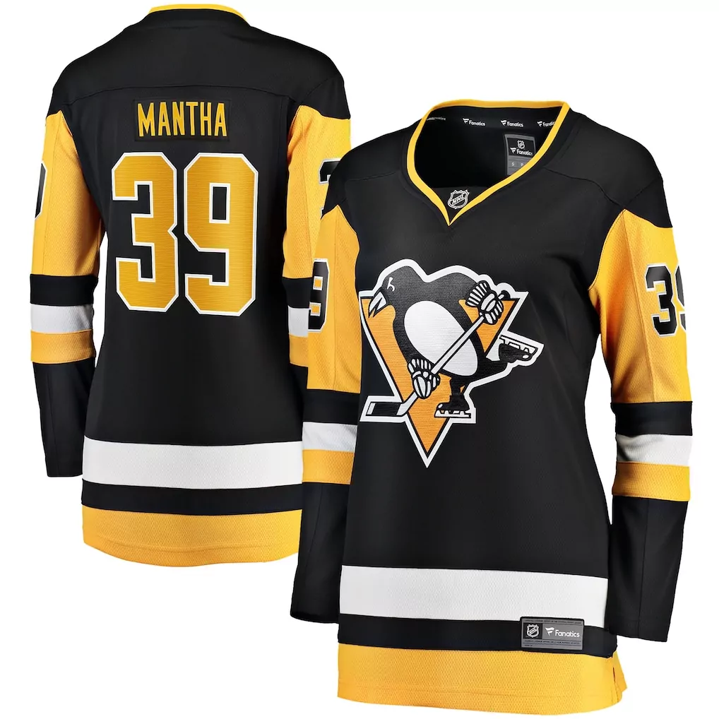 Anthony Mantha 39 Jersey Black Pittsburgh Penguins Men Replica Gold White Home Breakaway