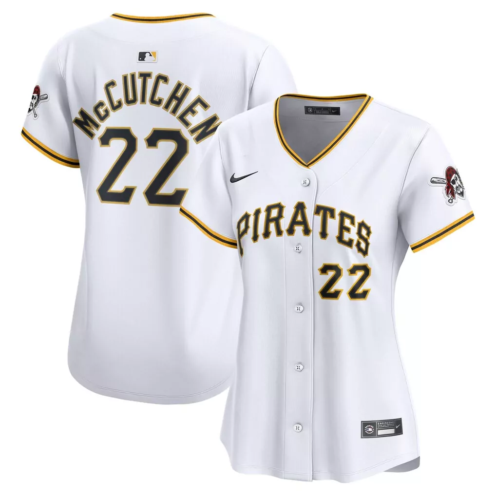 Andrew Mccutchen 22 Pirates Jersey White Skull Men Black Gold Home Limited