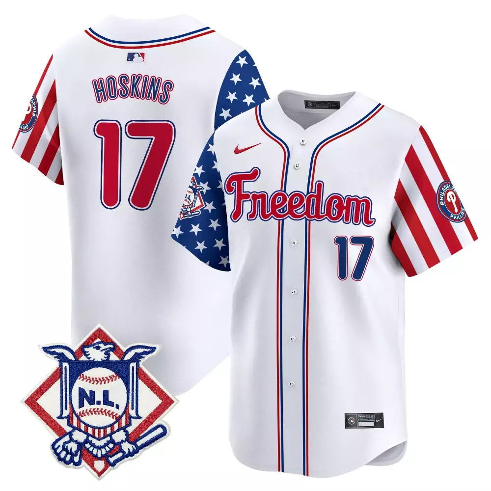 Rhys Hoskins 17 Jersey White City Connect Philadelphia Phillies National League 2023
