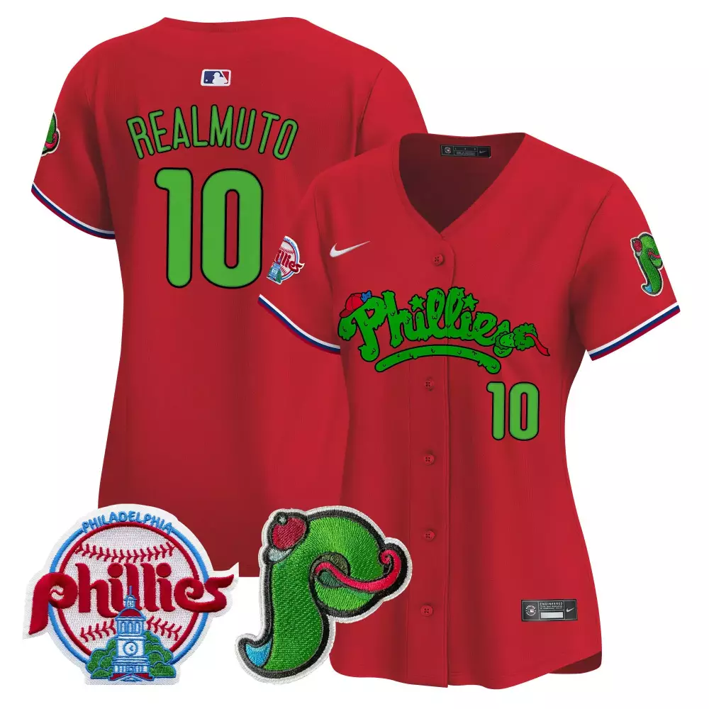 Jtrealmuto Phanatic 10 Phillies Jersey Red Philadelphia Men Green White Blue Vapor