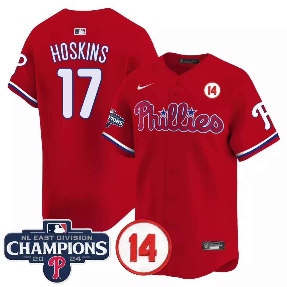 Rhys Hoskins 17 Phillies Jersey Red Men White Blue Vapor Premier Limited