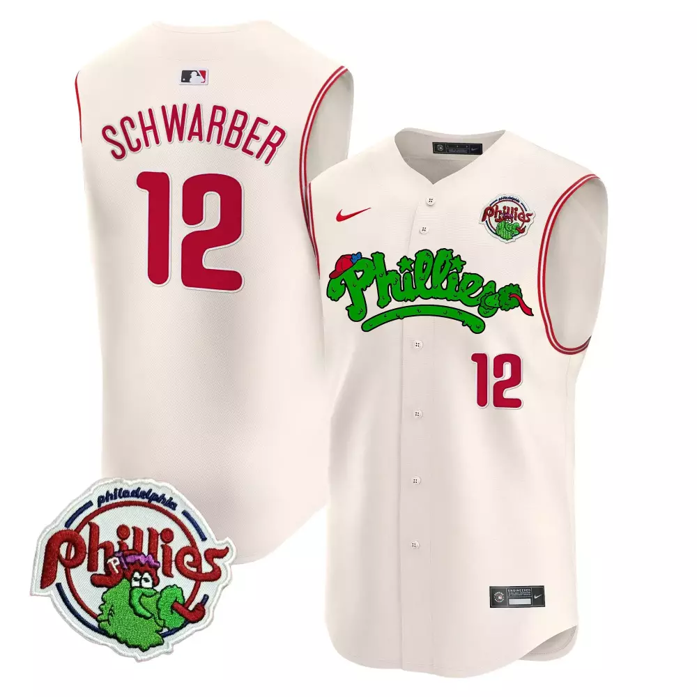 Prince Sleeveless 12 Jersey White Phillies Phantasy Fest Philadelphia Mascot Men