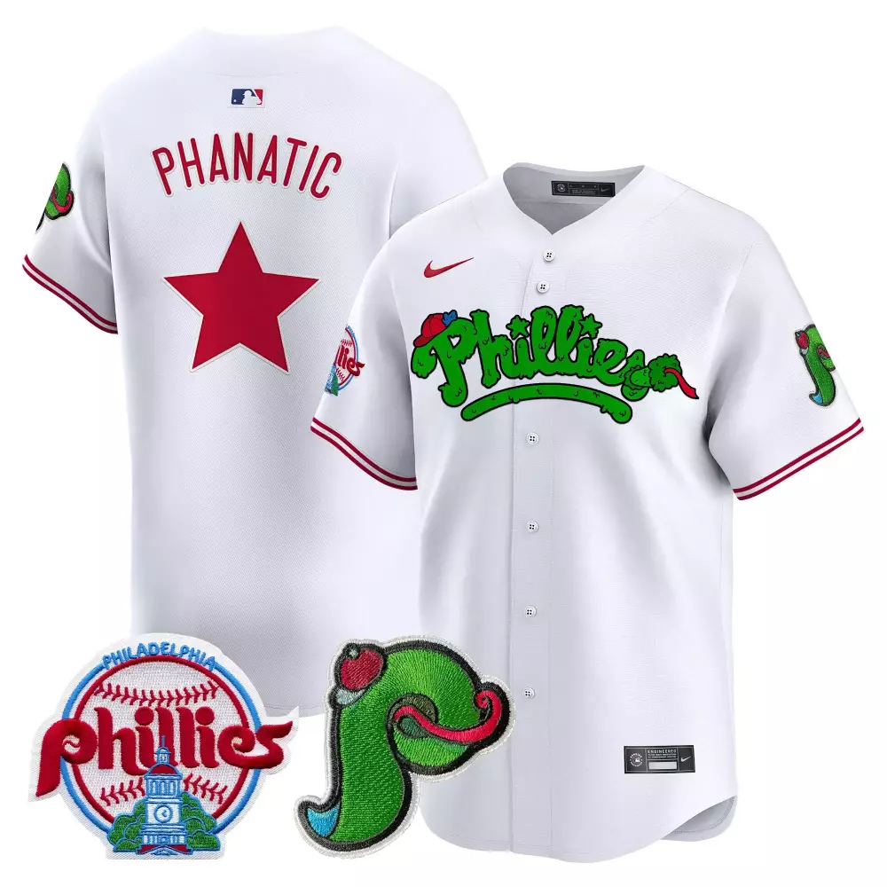 Phanatic Phillies Jersey White Philadelphia Red Green Vapor Premier Limited v4 All