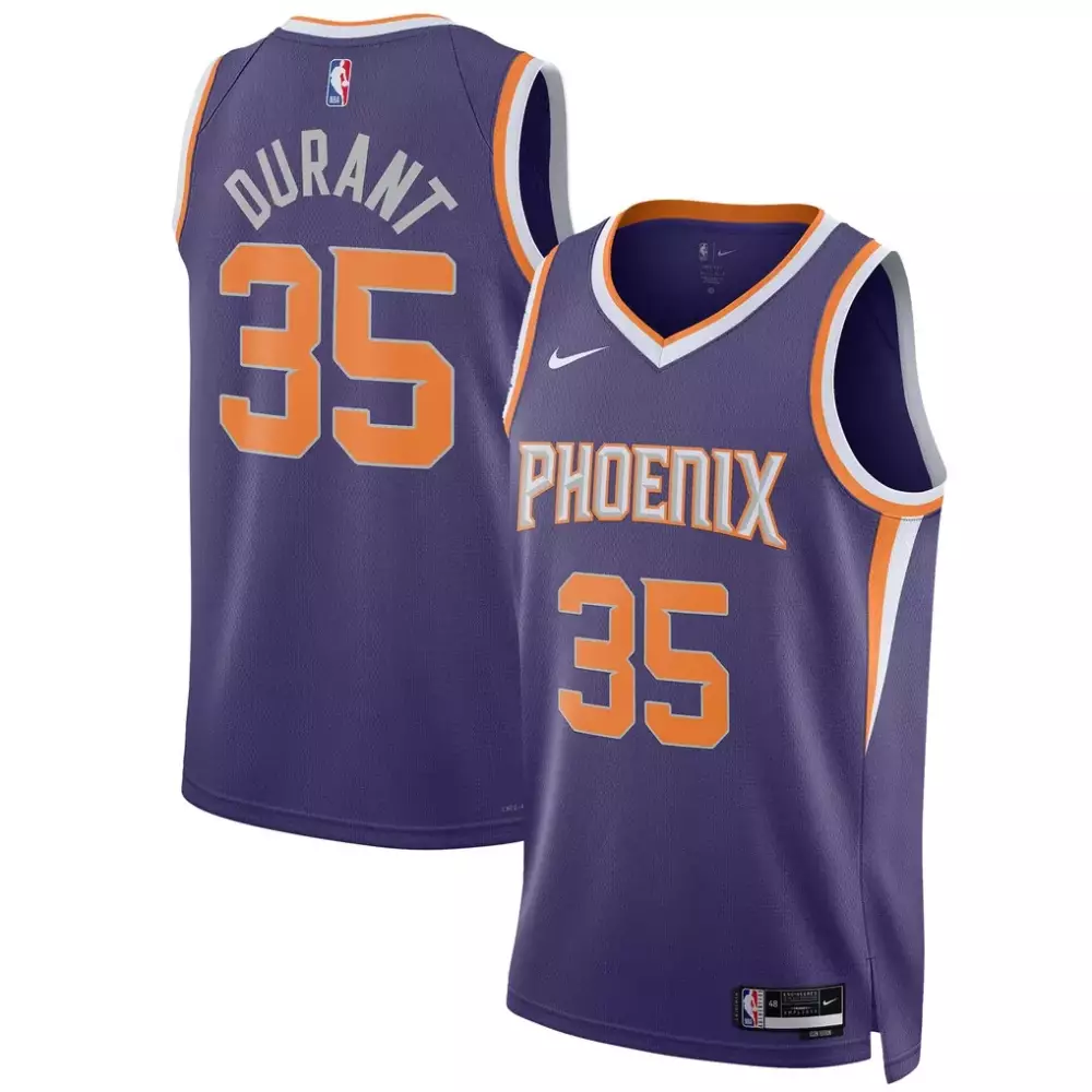 Kevin Durant 35 Phoenix Suns Jersey Purple Men Orange White Unisex Swingman Icon
