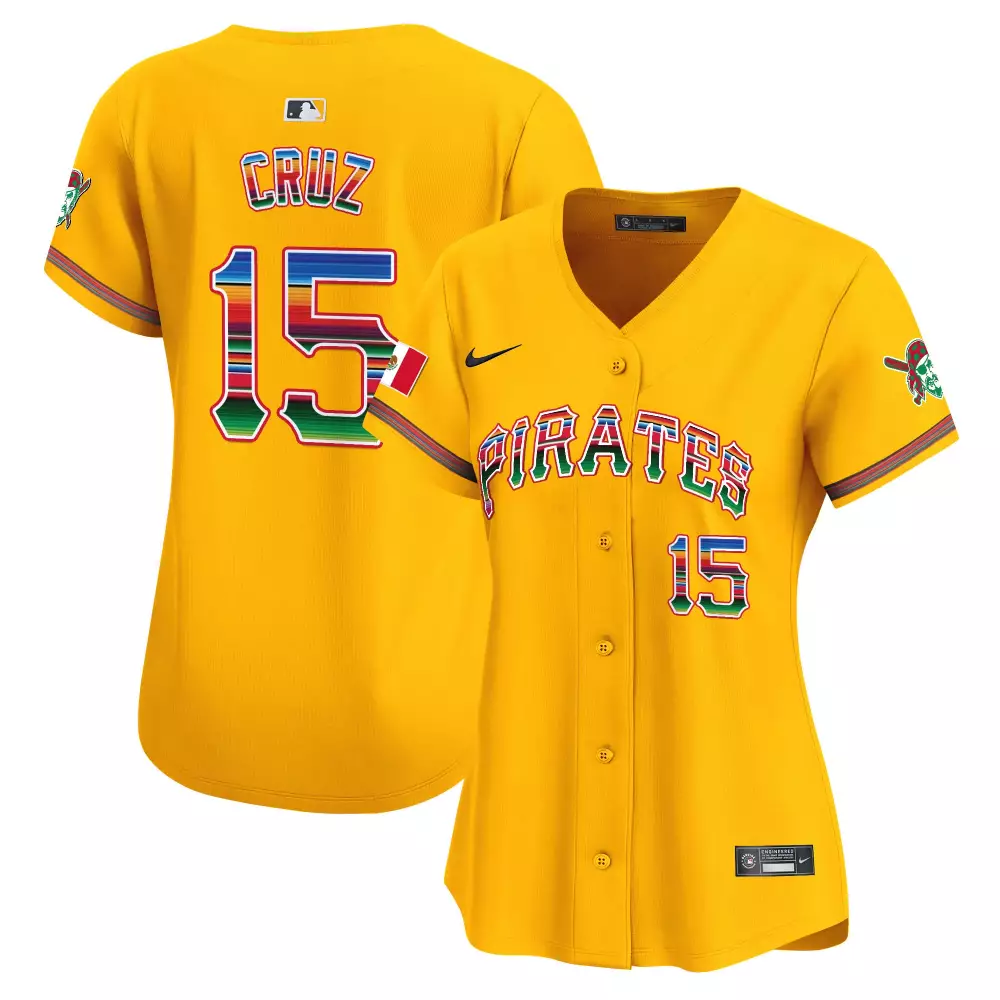 Oneil Cruz 15 Pirates Jersey Yellow City Connect Mexican Flag Men Custom Design Green
