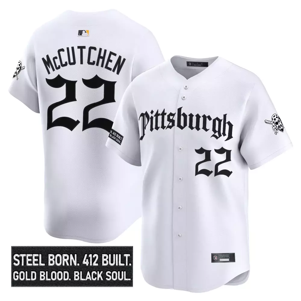 Andrew Mccutchen 22 Jersey White Pittsburgh Pirates Men Black Stitched Vapor Embroidered