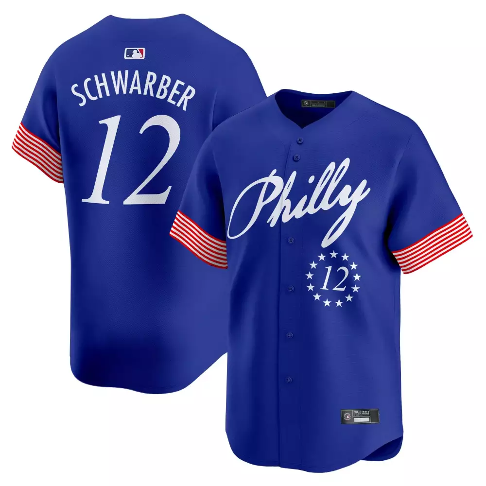 Schwarber Independence 12 Jersey Royal Blue Philadelphia Phillies Men White Red Stitched