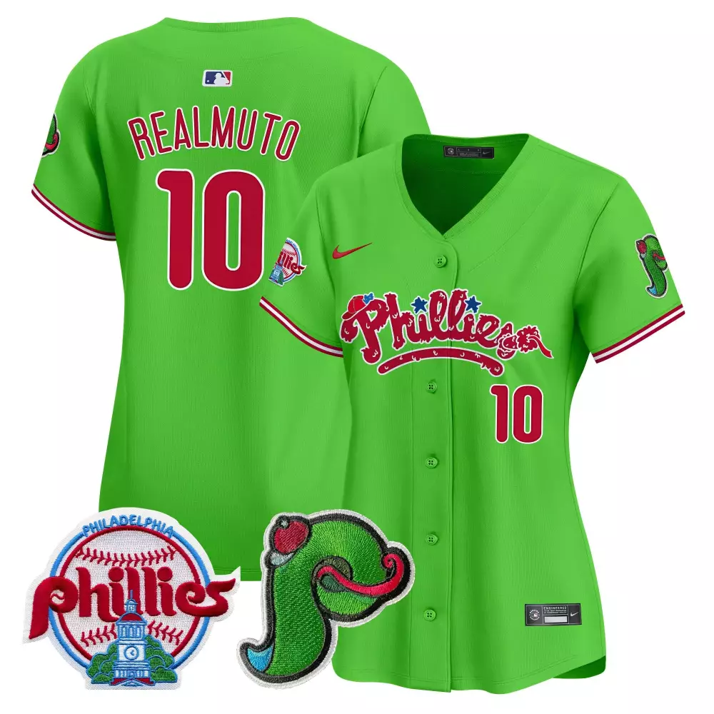Jtrealmuto Phanatic 10 Jersey Green Philadelphia Phillies Men Alternate Red White