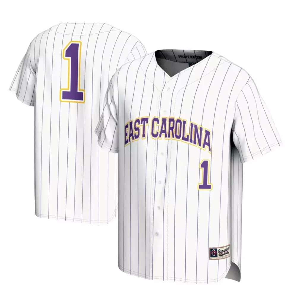 East Carolina 1 Jersey White Pirates Gameday Purple Yellow