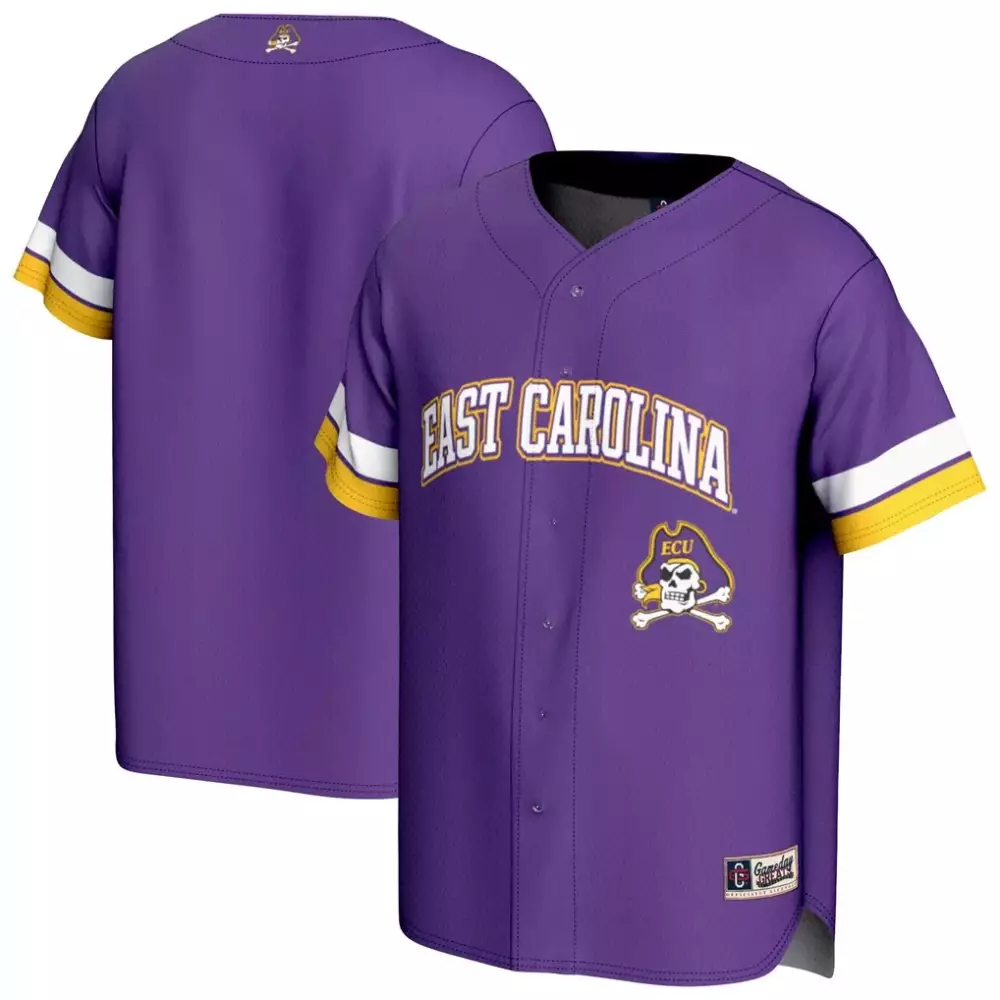 East Carolina Jersey Purple Pirates Men Gold White Gameday Unisex
