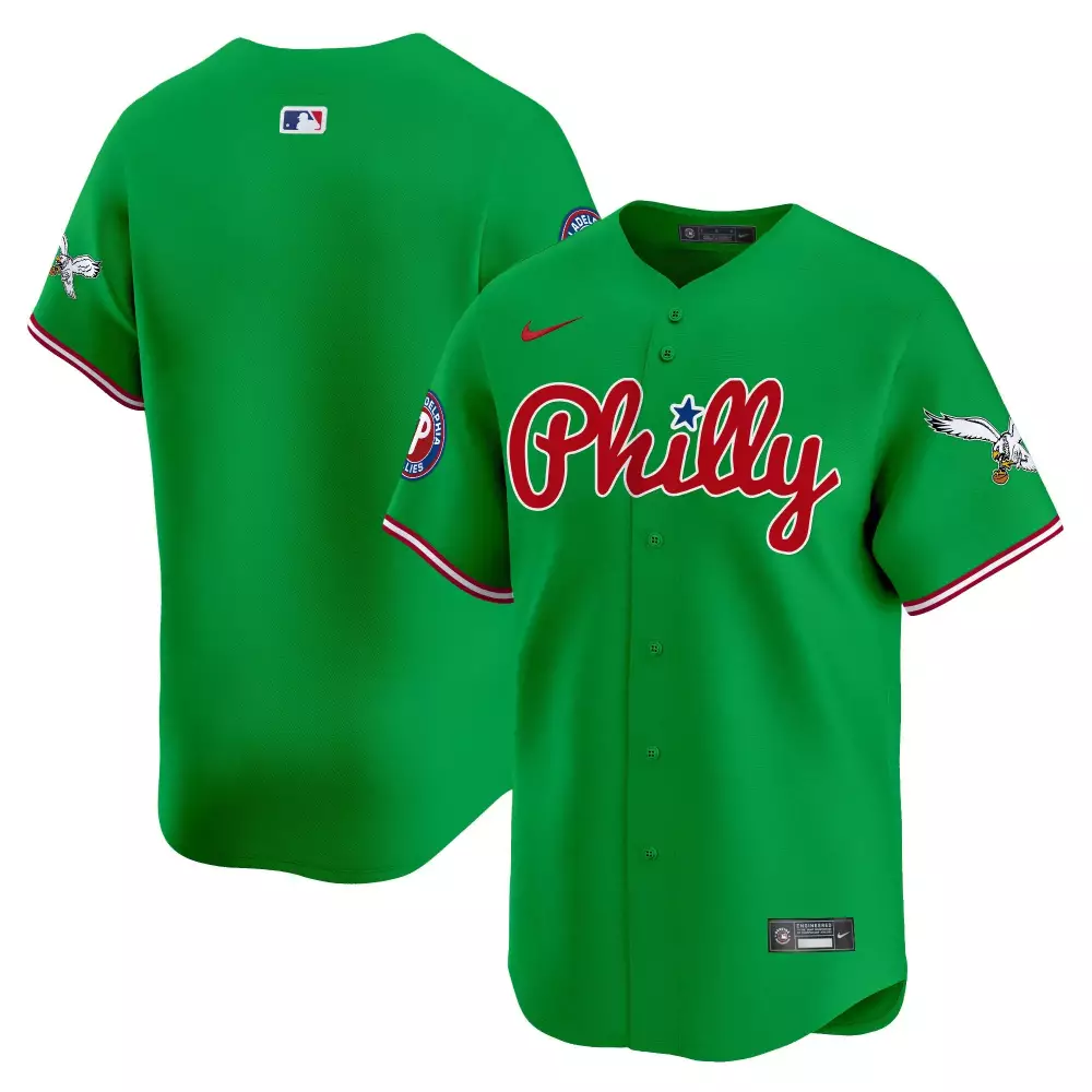 Trea Turner 6 Jersey Green Philadelphia Phillies Men Alternate Red White Vapor Premier