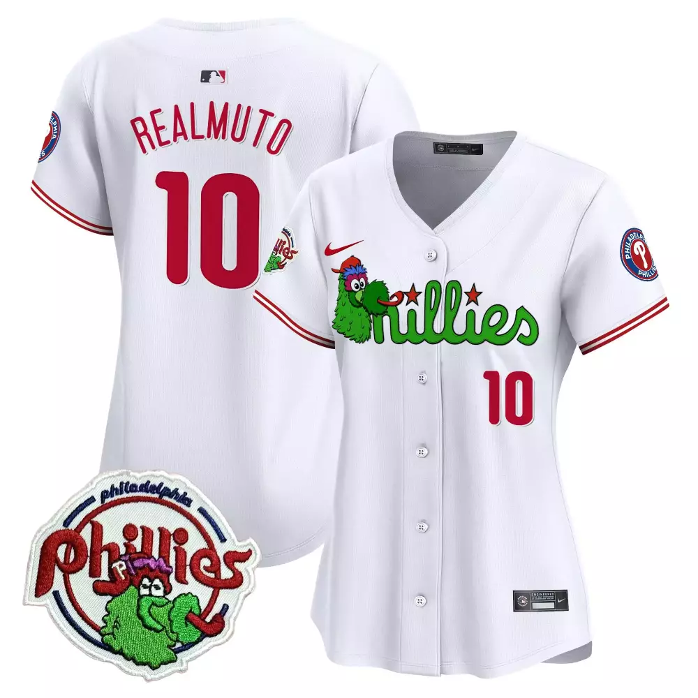 Jtrealmuto Phanatic 10 Jersey White Philadelphia Phillies Mascot Men Red Green Vapor
