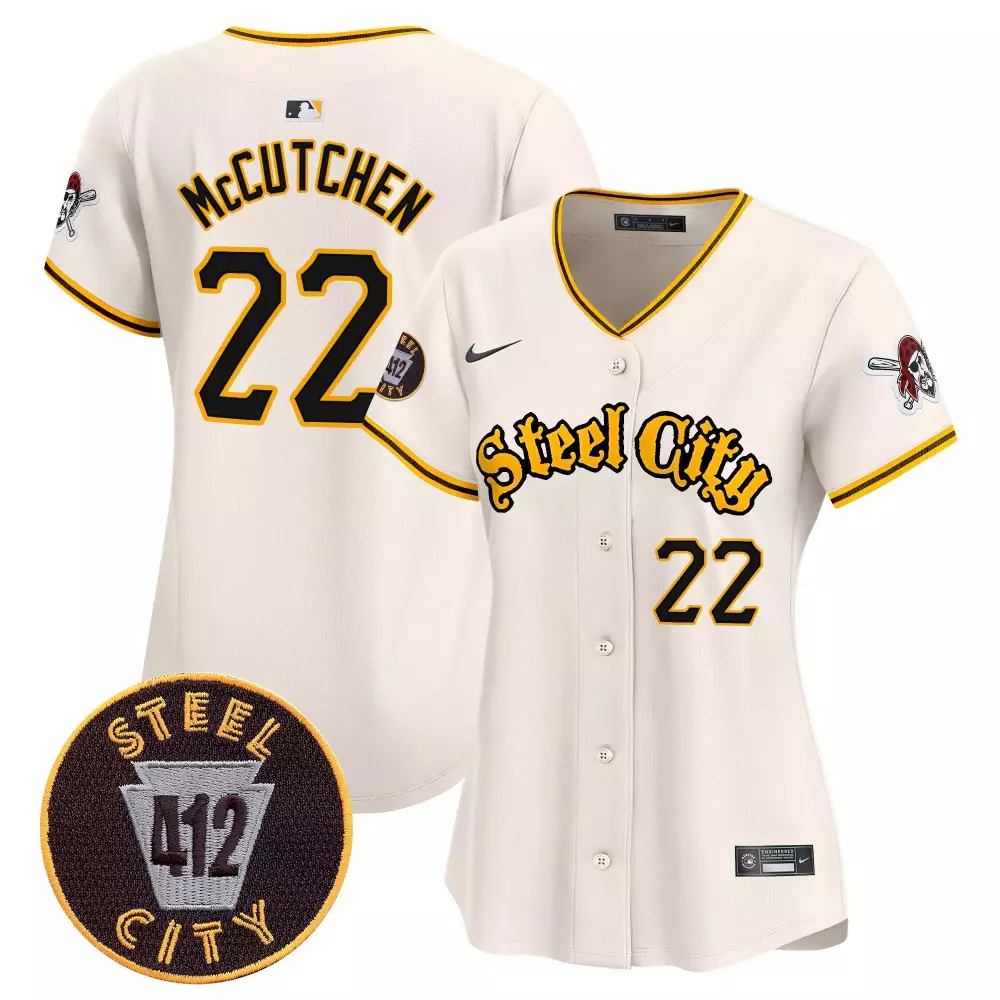 Andrew Mccutchen 22 Steel City Jersey Cream 412 Black Yellow Vapor Premier Limited