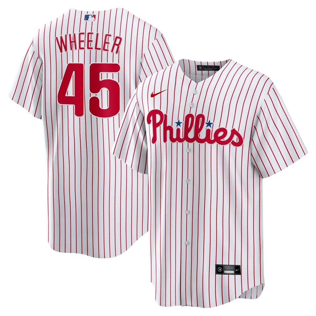 Zack Wheeler 45 Jersey White Philadelphia Phillies Men Replica Red Home
