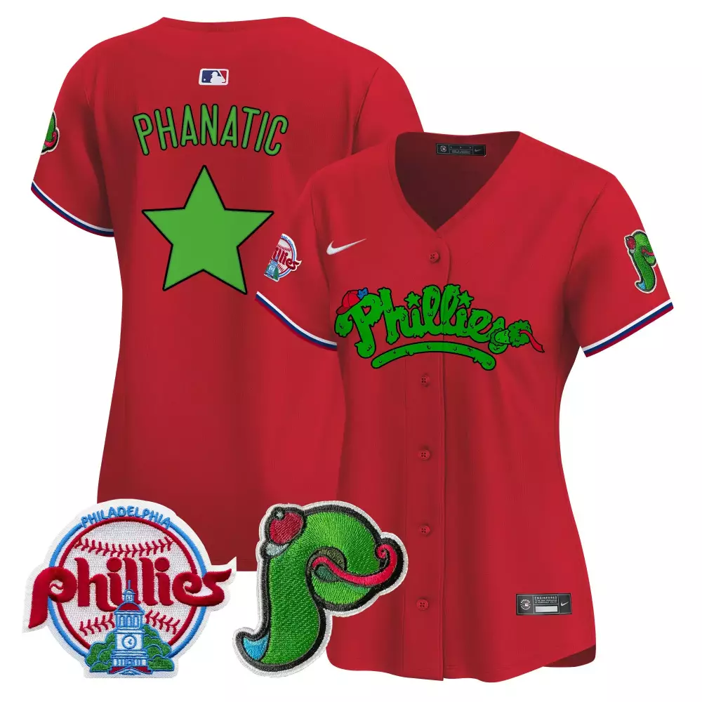 Phanatic Phillies Jersey Red Philadelphia Men Green White Blue Vapor Premier Limited