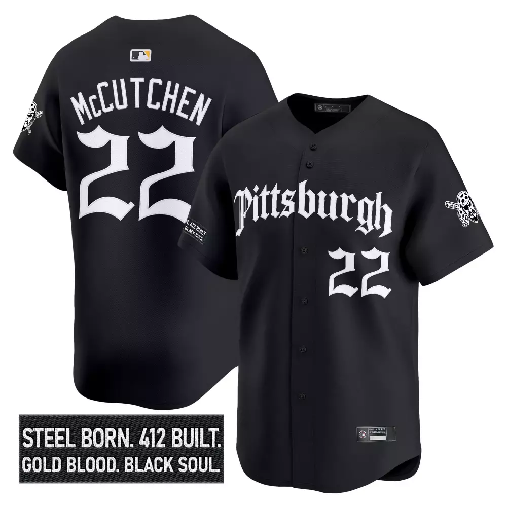 Mccutchen Steel 22 Jersey Black City Connect Pittsburgh Pirates Engineered Men White