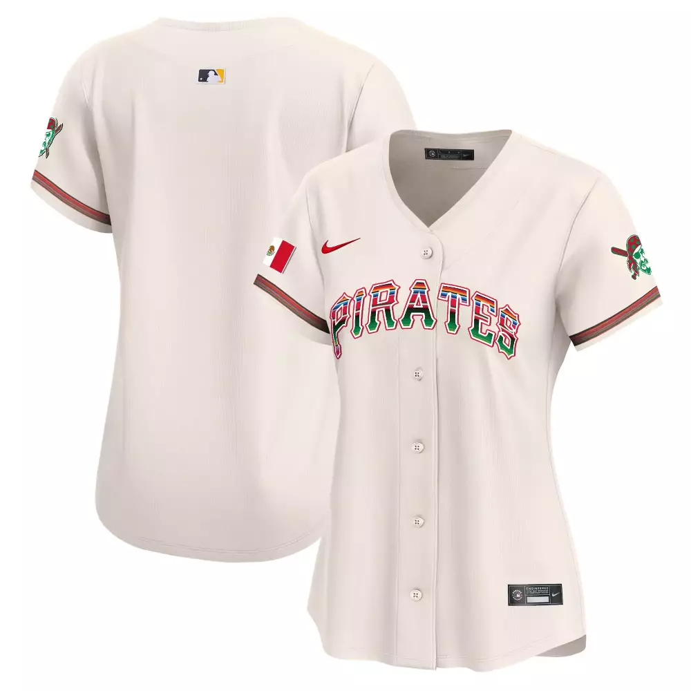 Pittsburgh Pirates Jersey Cream City Connect Mexico Flag Women Red Green Yellow Blue