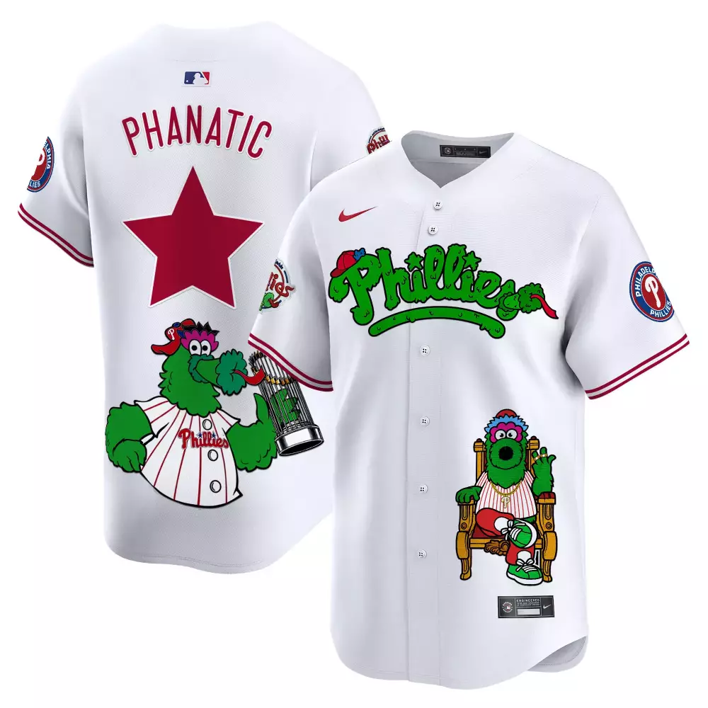 Phanatic Philadelphia Phillies Jersey White Edition Men Red Green Unisex Vapor Premier
