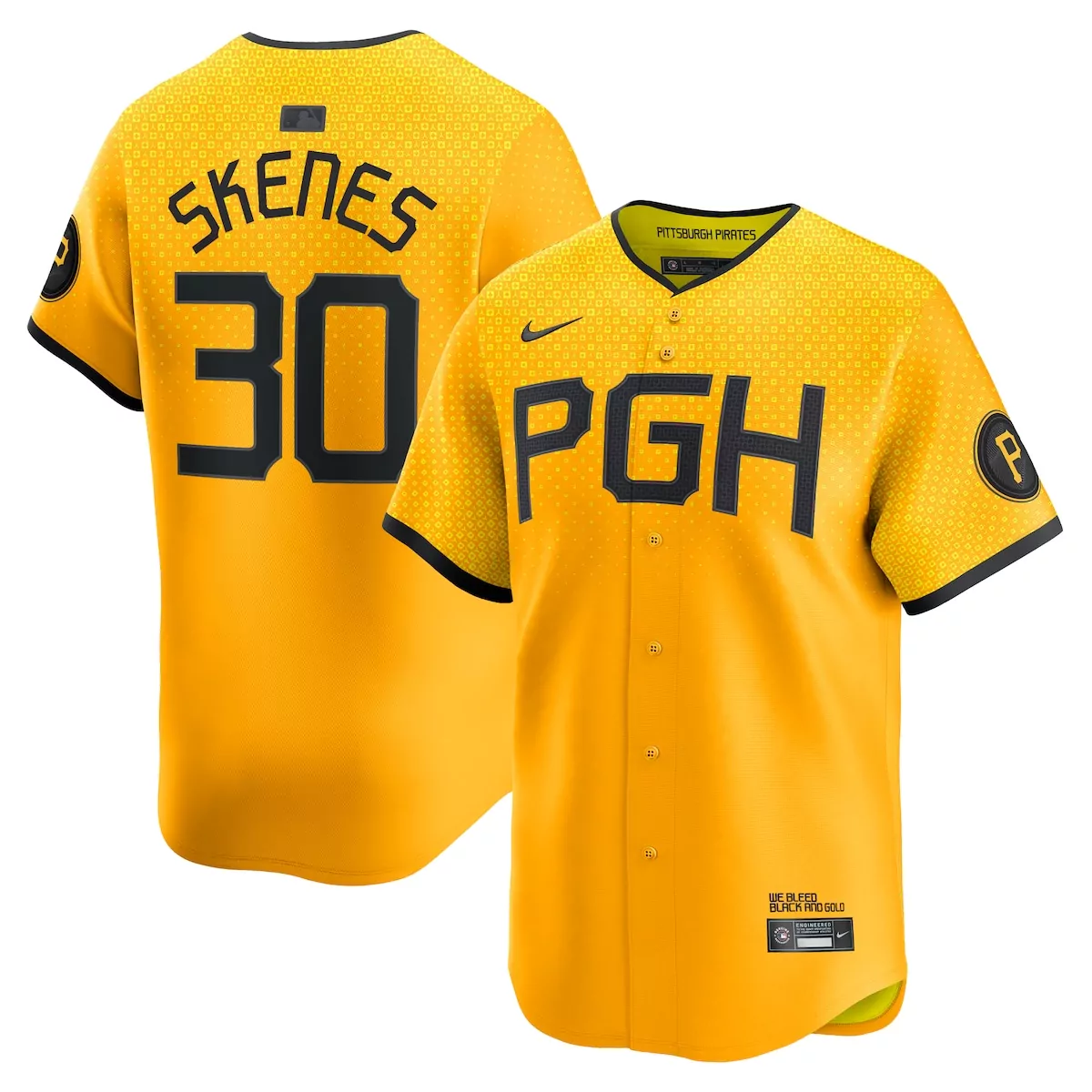 Paul Skenes 30 Pittsburgh Pirates Jersey Yellow City Connect 2023 Men Custom Design