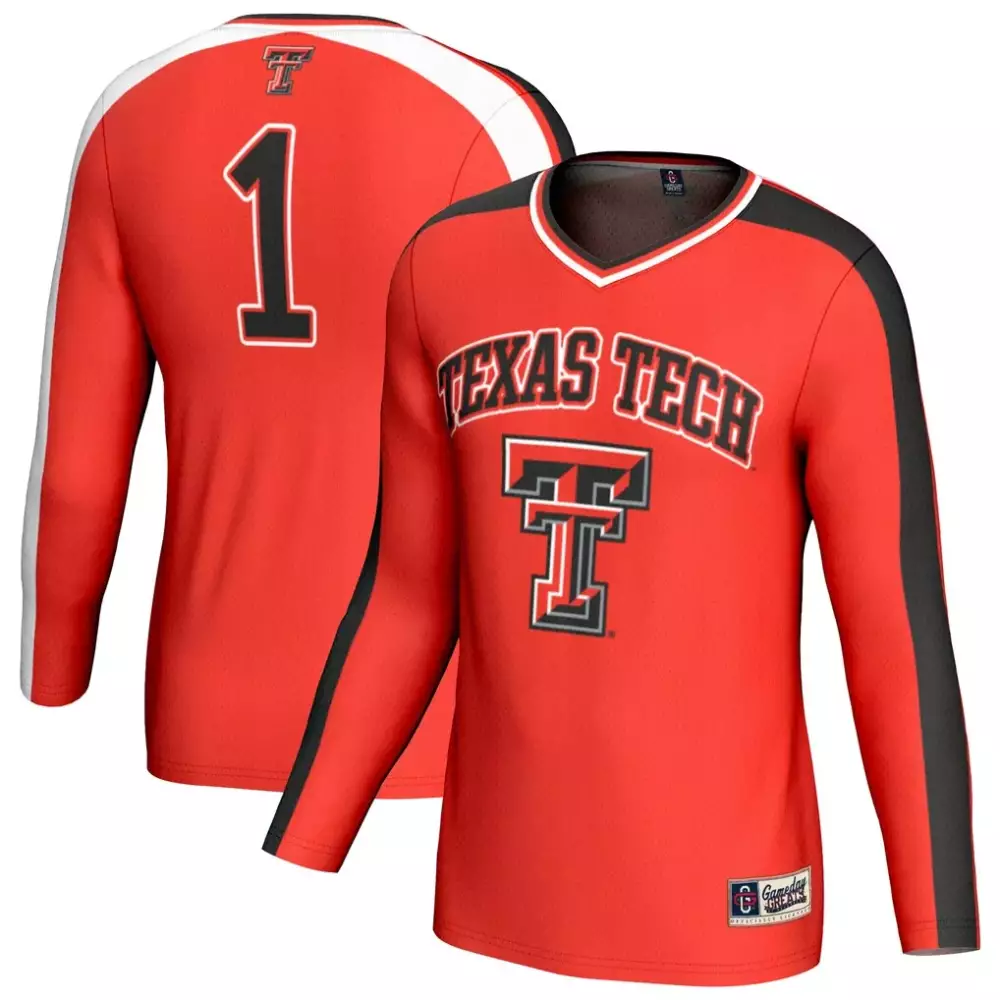 Texas Tech 1 Jersey Red Raiders Men Black White Gameday Fashion
