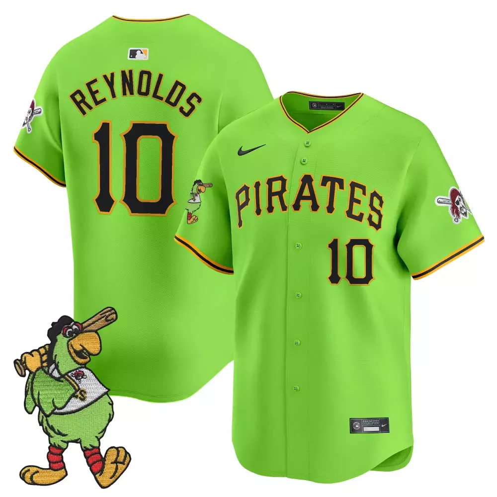 Outkast Neon 10 Pirates Jersey Lime Green Pirate Parrot Skull Men Black Yellow Vapor