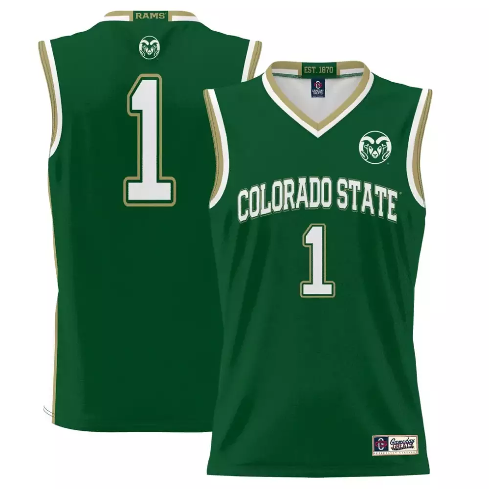 Colorado State 1 Jersey Green Rams White Gold Gameday