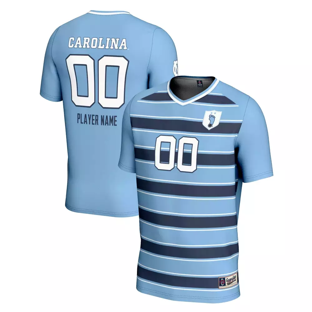 North Carolina Jersey Light Blue Men Dark White All Stitched Vapor