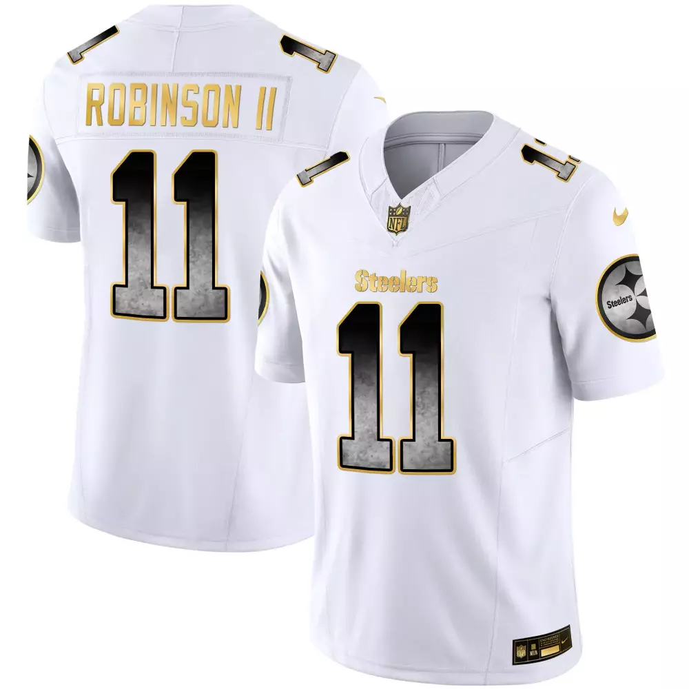 Allen Robinson Ii 11 Steelers Jersey White Men Alternate Gold Black Gray Vapor v3
