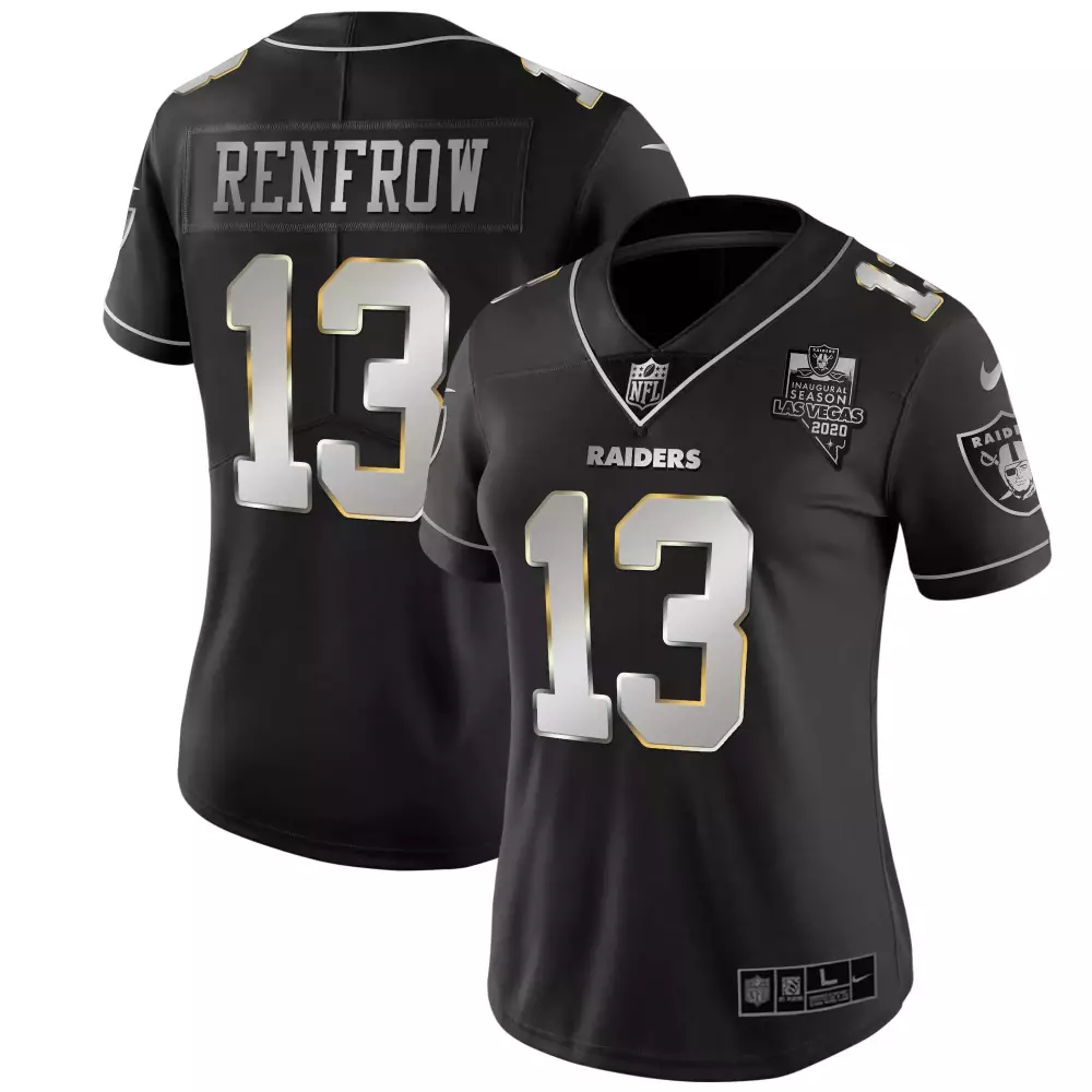 Renfrow Inaugural 13 Raiders Jersey Black Season Women Player Silver White All Stitched