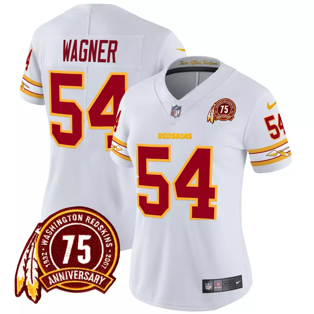 Bobby Wagner 54 Jersey White Washington Redskins 75th Anniversary 1932-2007 2007