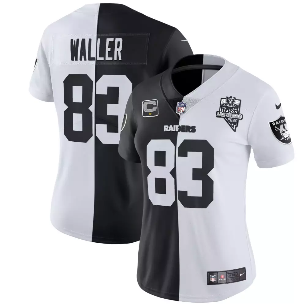 Darren Waller 83 Raiders Jersey Black Men Split White All Stitched